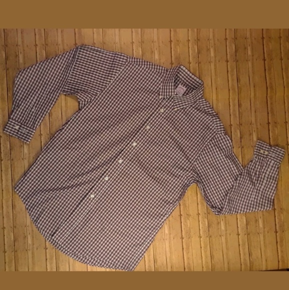 Brooks Brothers Other - Brooks Brothers Button Down Red Micro Plaid M